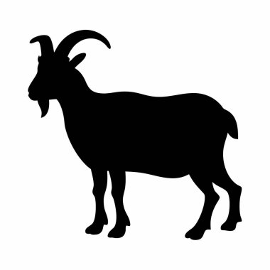 Zirai, kırsal ya da vahşi yaşam temalı tasarımlar için mükemmel, simsiyah bir keçi silueti. Bu vektör çizimi basit ve etkili bir resim gerektiren logolar, simgeler ve grafik projeleri için idealdir. Beyaz arkaplandaki izole siluet