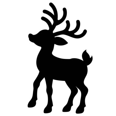 Çekici, minimalist bir ren geyiği silueti Noel kartları, şenlikli dekorasyonlar ya da kış temalı tasarımlar için mükemmel. Bu zarif siyah-beyaz vektör grafiği basit ama sevimli, baskı veya web kullanımı için ideal. Kolayca basılabilir ve adapte edilebilir