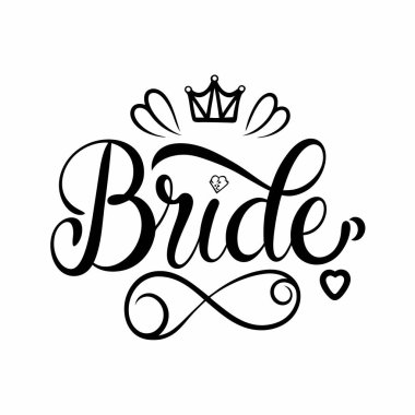 Kaligrafi kalpleriyle süslenmiş bir gelinin tacının zarif siyah-beyaz çizimi. Düğün davetiyeleri, kartlar ve romantik tasarımlar için mükemmel. Şık ve kadınsı, bu grafik baskı ya da dijital kullanım için idealdir. Romantik bir sembol