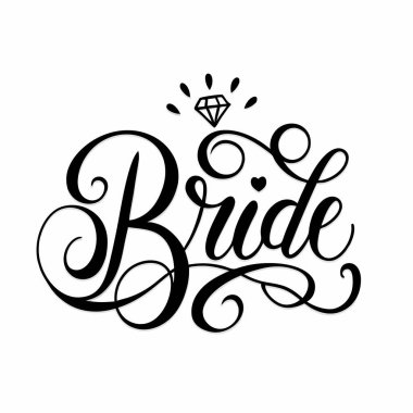 Elmas tasarımlı zarif bir el yazısı. Düğün davetiyeleri, kırtasiye malzemeleri ya da gelin duşu duyuruları için mükemmel. Bu vektör illüstrasyonu romantik ve kadınsı bir dokunuş sunuyor. Kaliteli ve sofistike bir dokunuş eklemek için ideal. 