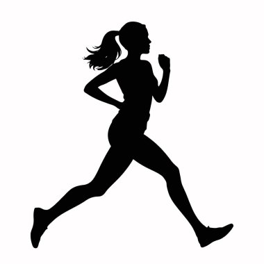 bir kadın vektör silueti, siyah renk silueti (28)