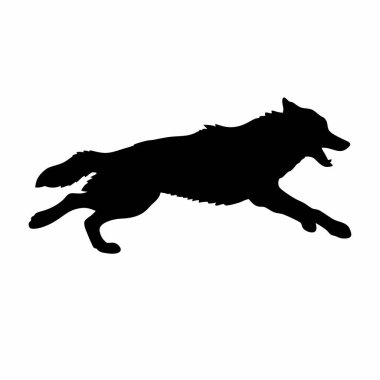 Beyaz arka planda siyah köpek. vektör.