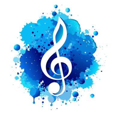 Mavi dalga notalı müzik notası