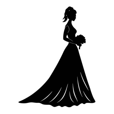 kadın silüeti vektör.