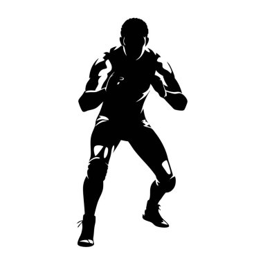 Beyaz arkaplanda topu olan futbolcu