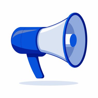 Canlı bir mavi çizgi film megafonu. Neşeli bir iletişim elemanına ihtiyaç duyan çizimler için mükemmel. Web siteleri, uygulamalar, pazarlama materyalleri ya da dostça, ulaşılabilir bir duyuru grafiği gerektiren sunumlar için ideal. Vektör biçimi ölçeklendirmeyi güvence altına alır