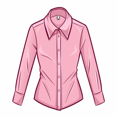 pembe kadın gömleği, yakalı.