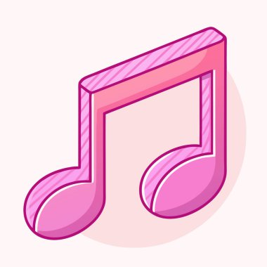 müzik nota simgesi çizgi filmi