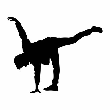 Beyaz arka planda egzersiz yapan kadın silueti. vektör illüstrasyonu