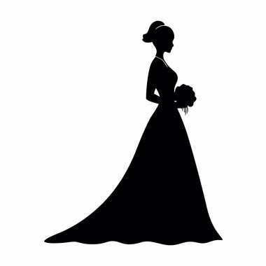 Bir gelinin vektör illüstrasyonu
