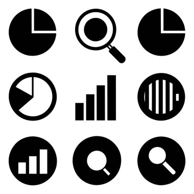 Analiz simgesi vektör çizimi, bir analiz simgesi paketi (3)