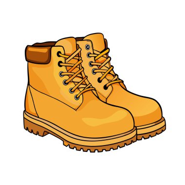 Sarı çizmelerin vektörü