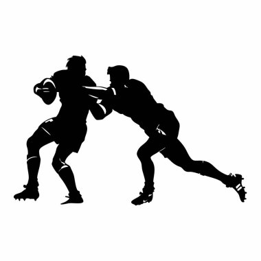 Rugby player vektör çizim