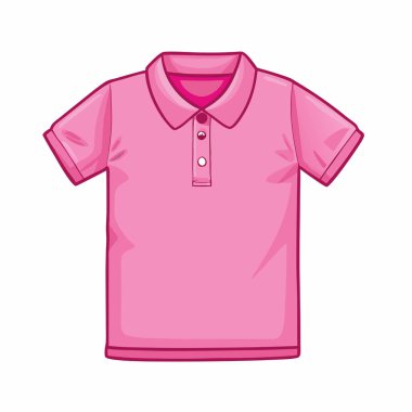 Beyaz gömlekli pembe bir gömleğin vektör çizimi