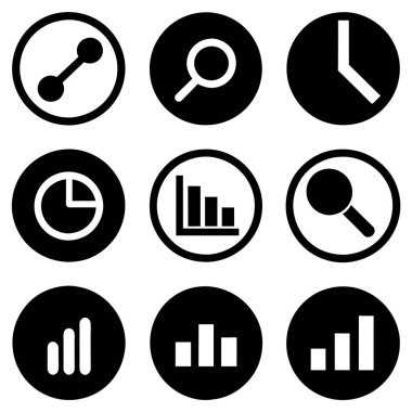 Analiz simgesi vektör çizimi, bir analiz simgesi paketi (8)