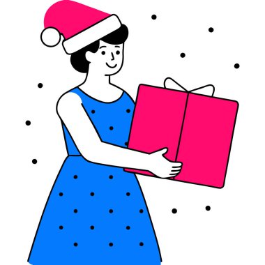 Yetenekli bir kız. yeni yıl.