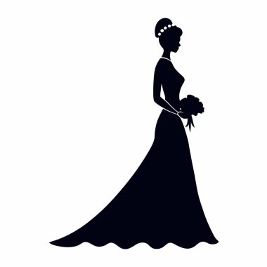 Gelinlikli gelin silueti