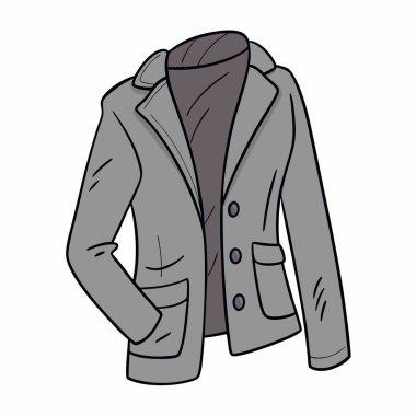 Ceket çizimi. vektör illüstrasyonu.