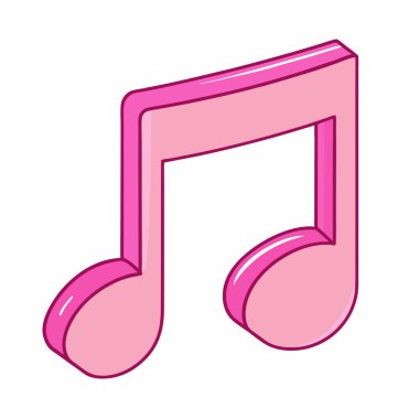 Müzik notası simgesinin vektör illüstrasyonu