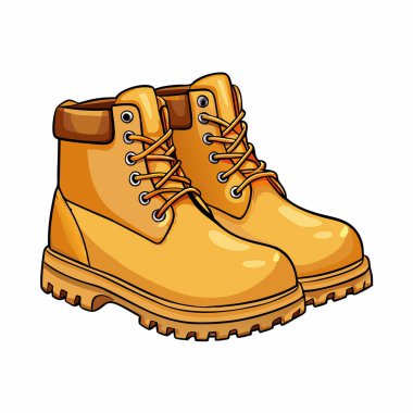Sarı kahverengi çizmenin vektör çizimi