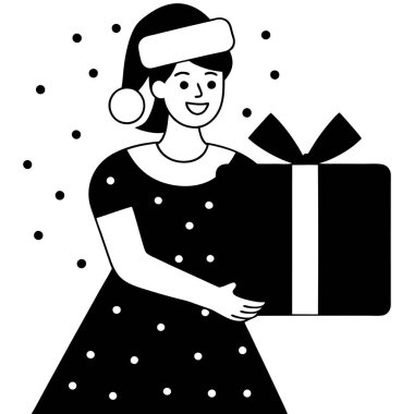 mutlu kız hediye kutusu