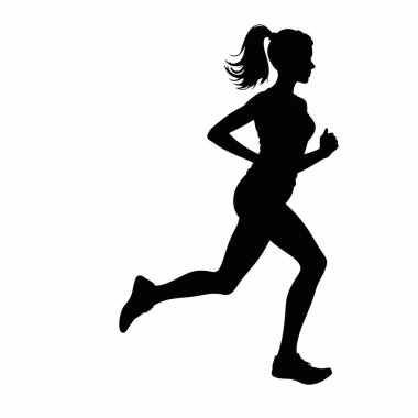 bir kadın vektör silueti, siyah renk silueti (24)