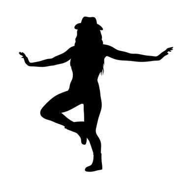 Şapkalı bir kızın silueti..