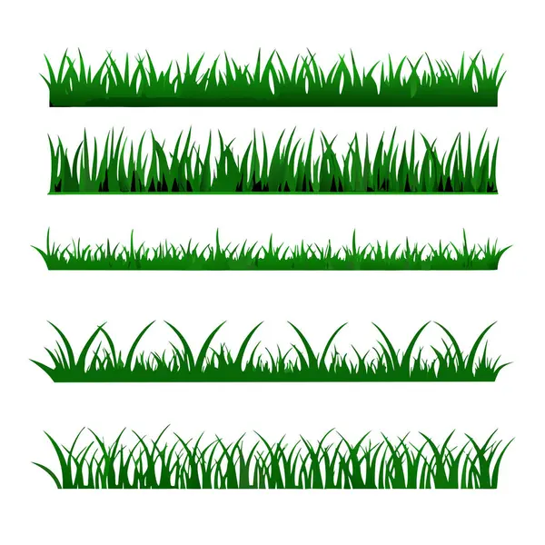 yeşil çim izole üzerinde beyaz arka plan ayarlamak