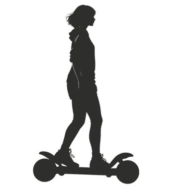 Scooter 'daki Genç Kadın