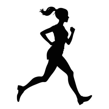 bir kadın vektör silueti, siyah renk silueti (27)