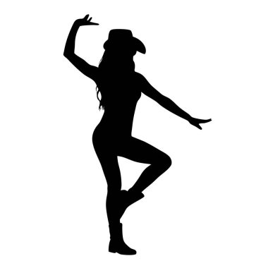 Dans eden bir kızın silueti.