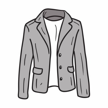 Ceket simgesinin taslağı.