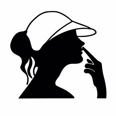 Sigara içen siluet kadın.