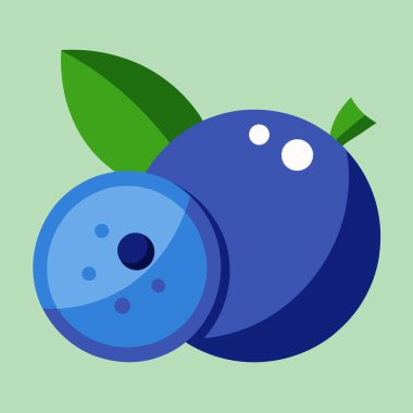 Canlı yaban mersini çizimi, yaz temalı tasarımlar, sağlıklı beslenme kampanyaları ya da yiyecek paketleme için mükemmel. Özellikleri basit, temiz bir arkaplanda yeşil yapraklı karikatür tarzı yaban mersini. Web siteleri, bloglar ve