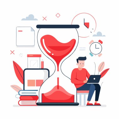 İş konsepti. Bir düz tasarımın vektör illüstrasyonu