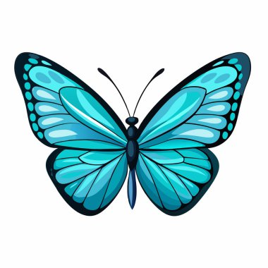 Saf beyaz arka planda izole edilmiş canlı mavi kelebek kanatlarının yakın görüntüsü. Grafik tasarım projeleri, dekorasyonlar ya da doğa temalı çizimler için ideal. Yüksek çözünürlüklü görüntü karmaşık detaylar ve doygun renkler içeriyor. Mükemmel. 