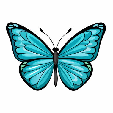 Mavi kelebek kanadının canlı bir çizimi, doğaya dokunmak isteyen tasarım projeleri için mükemmel. Beyaz arka planda izole edilmiş kanadı olan yüksek çözünürlüklü vektör grafiği. Kalıplar, şablonlar, dekorasyonlar ve daha fazlası için ideal. Bahar için uygun.