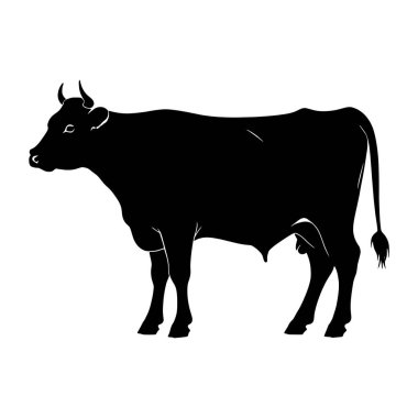 Parlak, minimalist siyah bir inek silueti. Tarım, tarım ya da süt ürünleri için mükemmel. Bu vektör grafiği beyaz bir arkaplanda izole edilmiştir, logolar, web sitesi elemanları veya basit ama zarif bir hayvana ihtiyaç duyan her proje için idealdir. 