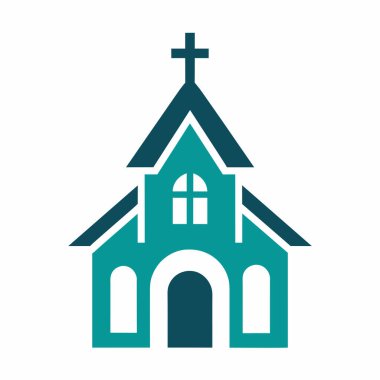 Bir kilise binasını tasvir eden sade, gök mavisi renkli bir vektör ikonu. İnternet siteleri, uygulamalar ya da din, inanç, topluluk ya da maneviyatla ilgili sunumlar için mükemmel. Çeşitli markalaşma ve illüstrasyon amaçlarına uygun temiz ve modern tasarım. Easil