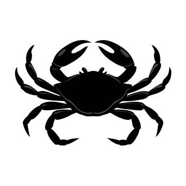 Zarif bir yengeç silueti, deniz ürünleri restoranı menüleri için mükemmel, deniz temalı tasarımlar, ya da basit, minimalist grafik element olarak. Yüksek çözünürlüklü vektör çizimi, beyaz arkaplanda izole edilmiş, çeşitli uygulamalar için uygun.