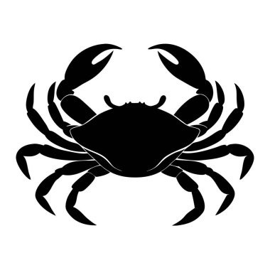 Zarif bir yengeç silueti, deniz ürünleri restoranı menüleri, yemek kitapları ya da web sitesi tasarımı için mükemmel. Yüksek çözünürlüklü vektör grafiği, kalite kaybı olmadan kolayca ölçeklenebilir. Projelerinize kusursuz entegrasyon için beyaz arkaplanda izole.  