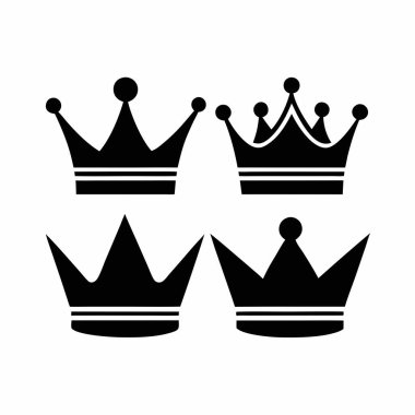 Kraliyet temaları, logoları ya da web sitesi tasarımı için mükemmel dört basit siyah taç simgesi. Beyaz arka planda izole edilmiş, temiz siluetleri olan vektör çizimleri. Marka, davetiye ve daha fazlası için ideal. Kolay ölçeklenebilir ve Varvari için uyarlanabilir