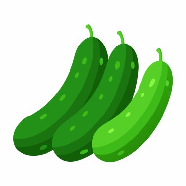 Üç canlı yeşil salatalık, taze toplanmış ve saf beyaz arka planda izole edilmiş. Mutfak, sağlık ve tarım konuları için ideal. Kıtır, sulu ve organik görünümlü bu yüksek çözünürlüklü resimler web siteleri, bloglar ve publi için mükemmeldir.