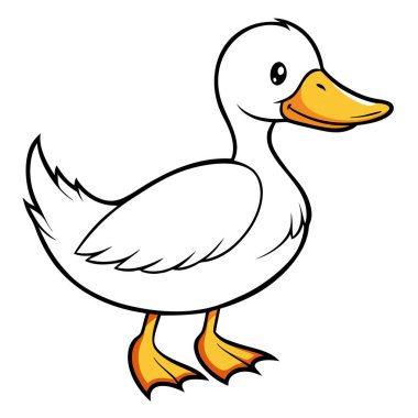 Çocuk kitapları, web siteleri ya da çiftlik temalı projeler için mükemmel beyaz ördek çizimi. Yumuşak, sevimli bir ördek yavrusu ve basit, büyüleyici bir tasarımı var. Çocukların içeriğine ve tasarımlarına biraz kapris katmak için ideal. Yüksek kua