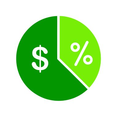 Canlı bir yeşil pasta grafiği finansal büyümeyi temsil ediyor, önemli bir dolar işaretinin yanında anahtar yüzde tahsisatları gösteriyor. Finansal verileri, yatırım stratejilerini, pazarlama raporlarını veya iş sunumlarını resmetmek için ideal. Bu...