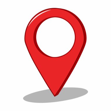 Klasik bir konum pimini tasvir eden basit bir kırmızı vektör simgesi, GPS navigasyonu, harita uygulamaları ve seyahat siteleri için ideal. Temiz tasarım, çeşitli kullanımlar için kolaylıkla ölçeklenebilir. Yeri, yönü ya da gideceği yeri göstermek için mükemmel. Uygun. 