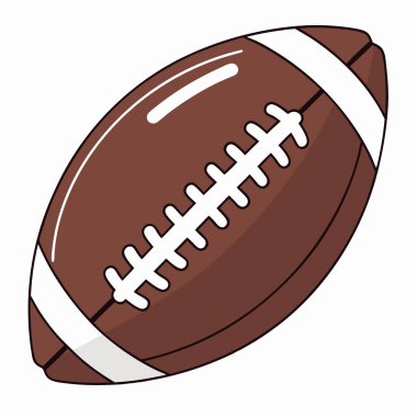Klasik bir Amerikan futbolunun yakın çekimi, ikonik bağcıklarını ve kahverengi domuz derisi dokusunu sergiliyor. Spor temalı tasarımlar, makaleler ya da NFL, kolej futbolu ya da Super Bowl ile ilgili pazarlama materyalleri için mükemmel. Yüksek çözünürlüklü vektör yakalama