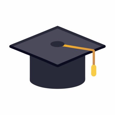 Mezuniyet şapkasının basit, düz vektör simgesi eğitimi, başarıyı ve başarıyı sembolize ediyor. Web siteleri, sunumlar ve eğitim materyalleri için mükemmel. Temiz tasarım, beyaz arka planda izole, çeşitli projeler için kolayca adapte edilebilir. Fikir.