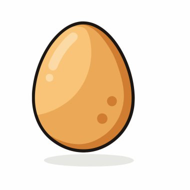 Tek bir kahverengi tavuk yumurtasının hoş bir çizimi. Paskalya, bahar temaları ya da kahvaltı tarifleri için mükemmel. Bu basit, izole edilmiş dağılma grafiği beyaz arka planda yuvarlak, kahverengi bir yumurtaya sahiptir. Web siteleri, bloglar, yemek kitapları ve chil için ideal