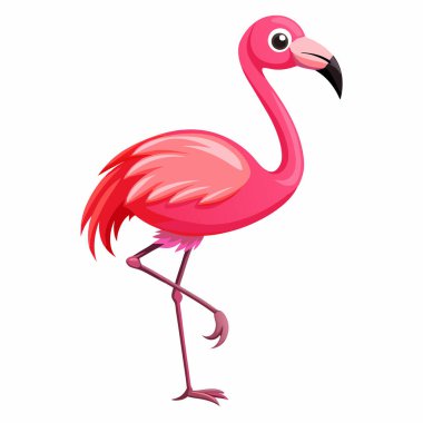 Şirin, pembe bir flamingo çizimi, yaz tasarımları için mükemmel. Canlı renkler ve neşeli bir stil onu web siteleri, broşürler, çocuk kitapları ya da tropikal bir dokunuşa ihtiyaç duyan her proje için ideal kılıyor. İzole vektör grafiği kolayca ölçeklenebilir.